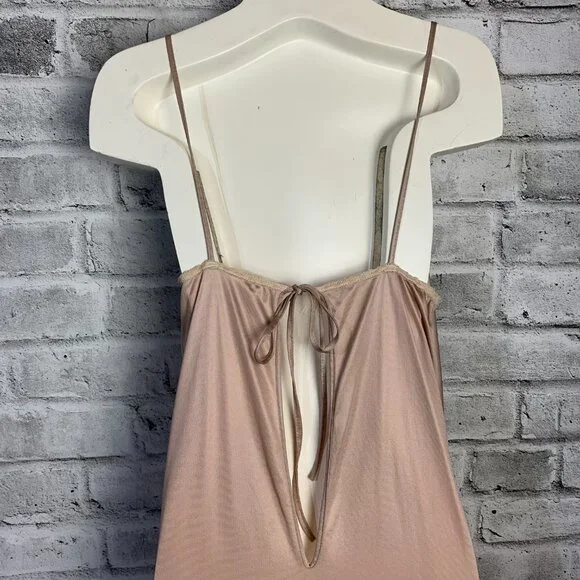 Vintage Y2K 90s Satin Sheer Lace Long Maxi Lingerie Slip Dress Nightgown - Picture 8 of 16